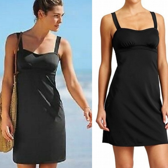 Athleta Black Pura Swim Dress Size 32 B//C